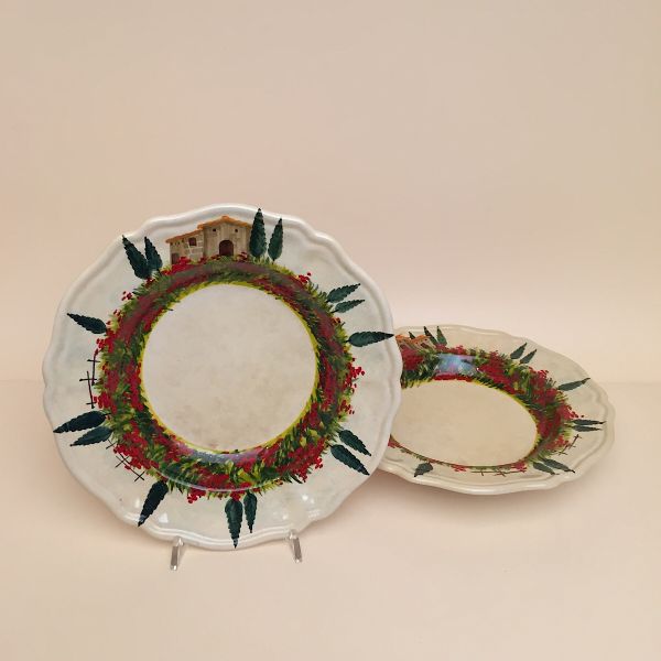 SET OF SOUP OR PASTA PLATES CM.25D, DESIGN: PAESAGGIO